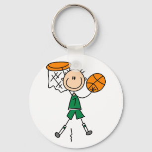 T-shirts en cadeaus voor mannelijke basketballers sleutelhanger