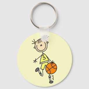 T-shirts en cadeaus voor meisjes die basketballen sleutelhanger