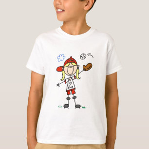 T-shirts en cadeaus voor meisjes honkbalspelers
