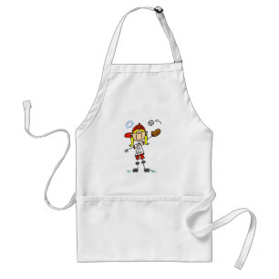 T-shirts en cadeaus voor meisjes honkbalspelers standaard schort