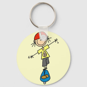 T-shirts en cadeaus voor vrouwelijke skateboarders sleutelhanger
