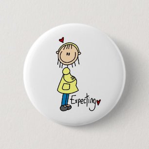 T-shirts en cadeaus voor zwangere vrouwen ronde button 5,7 cm