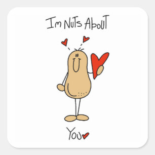 T-shirts en cadeaus waar je helemaal gek van bent vierkante sticker