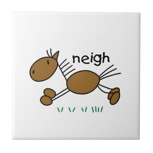 T-shirts en cadeautjes bij tekenafbeelding tegeltje (Voorkant)