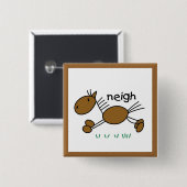 T-shirts en cadeautjes bij tekenafbeelding vierkante button 5,1 cm (Voorkant /achterkant)