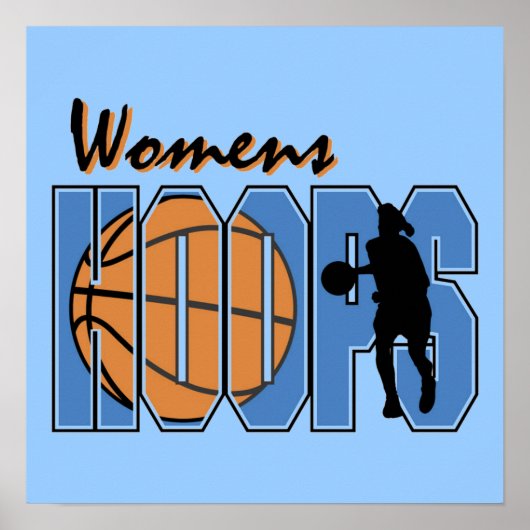 T-shirts en cadeautjes voor dames Hoops Poster (Voorkant)