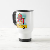 T-shirts en cadeautjes voor scholen en schoolbusse reisbeker (Voorkant links)