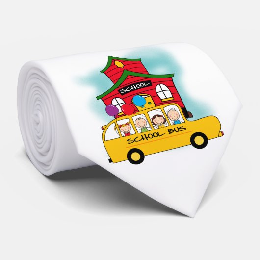T-shirts en cadeautjes voor scholen en schoolbusse stropdas (Opgerold)