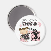 T-shirts en de Giften van weinig Diva de 3de Verja Magneet (Voorkant / Achterkant)