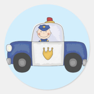 T-shirts en geschenken van politieagenten ronde sticker