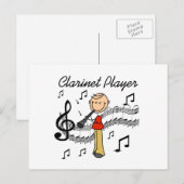 T-shirts en Gift van de Speler van de Klarinet van Briefkaart (Voorkant / Achterkant)