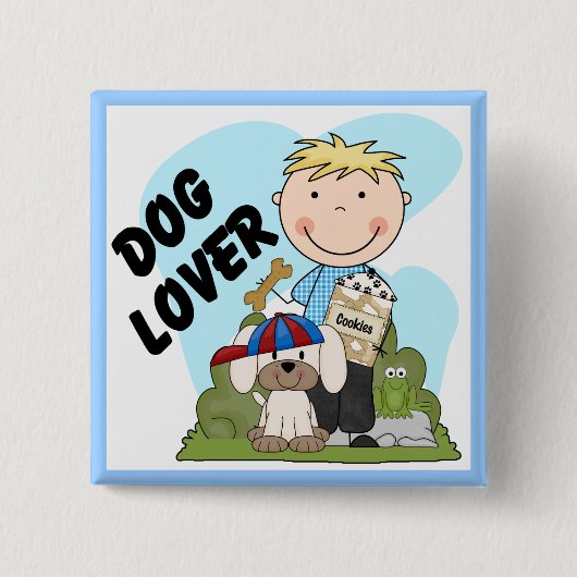 T-shirts en Giften van de Jongen van het Vierkante Button 5,1 Cm (Voorkant)