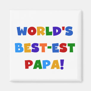 T-shirts en Giften van de Pa van de heldere Wereld Magneet