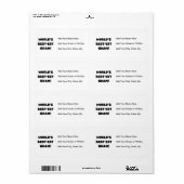 T-shirts en Giften van de Tekst van het Gram van Etiket (Full Sheet)