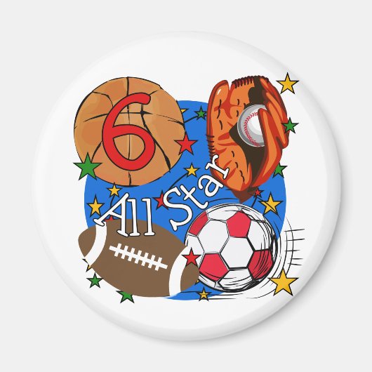 T-shirts en Giften van de Verjaardag van All Star  Magneet (Voorkant)