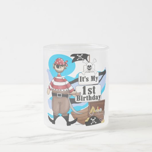 T-shirts en Giften van de Verjaardag van de piraat Matglas Koffiemok (Center)