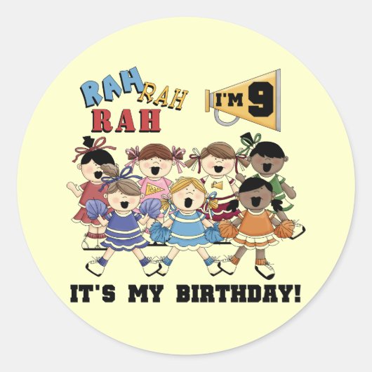 T-shirts en Giften van de Verjaardag van Ronde Sticker (Voorkant)