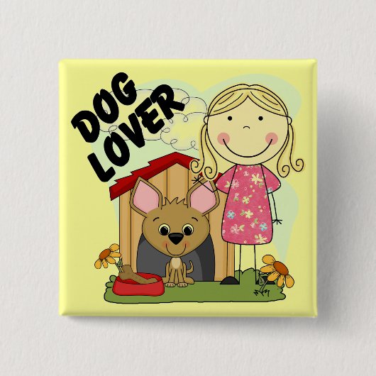 T-shirts en Giften van het Meisje van het Vierkante Button 5,1 Cm (Voorkant)