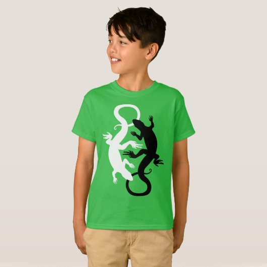 T-shirts en reptielende Shirten van lizard Art Kin (Voorkant volledig)