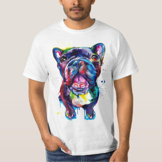 T-shirts, Frans-Bouledogue - Motif Aquarelle T-shirt
