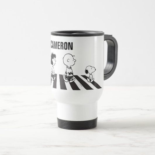 T - shirts | Groep Walk | Jouw namen toevoegen Reisbeker (Voorkant rechts)