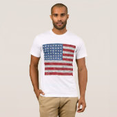 T-shirts - handgeschilderde Amerikaanse vlag (Voorkant volledig)