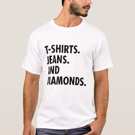 T-shirts Jeans en diamanten (Voorkant)
