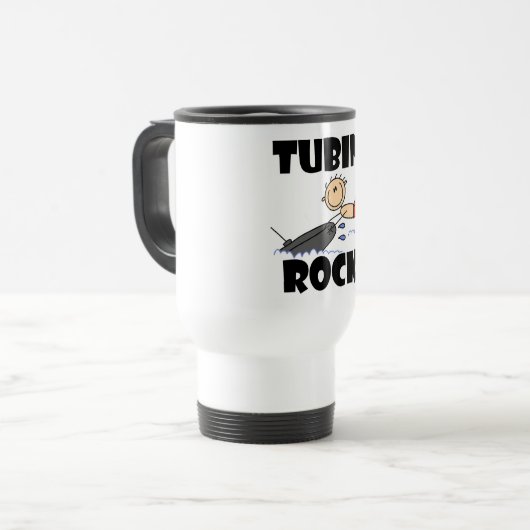 T-shirts met buisjes en touwtjes reisbeker (Voorkant links)