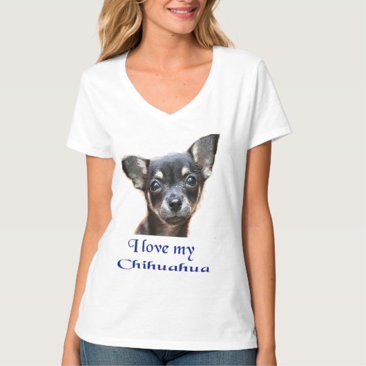 T-shirts met Chihuahua-hond (Voorkant)