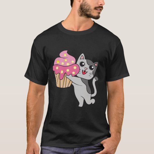 T-SHIRTS MET CUPCAKE KAT VERJAARDAG (Voorkant)