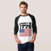 T-SHIRTS MET DE GEEST VAN 1776 PATRIOT (Voorkant volledig)