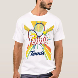 T-shirts met design tennisracket en bal