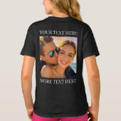 T-shirts met dubbele bedrukking, aangepaste foto e (Achterkant)