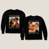 T-shirts met dubbele bedrukking, aangepaste foto e (Voorkant /achterkant)