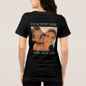 T-shirts met dubbele bedrukking, aangepaste foto e (Achterkant)