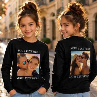 T-shirts met dubbele bedrukking, aangepaste foto e