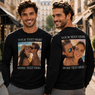 T-shirts met dubbele bedrukking, aangepaste foto e