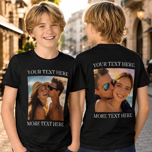 T-shirts met dubbele bedrukking, aangepaste foto e