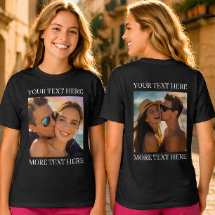 T-shirts met dubbele bedrukking, aangepaste foto e