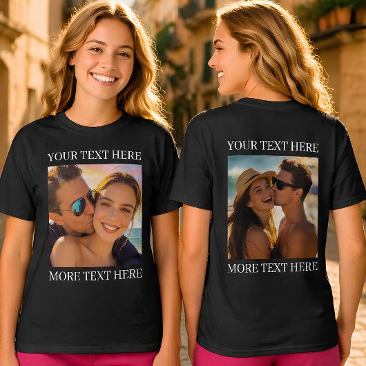 T-shirts met dubbele bedrukking, aangepaste foto e