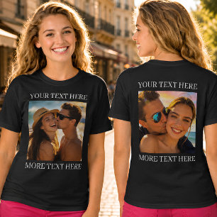 T-shirts met dubbele bedrukking, aangepaste foto e