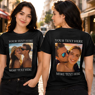 T-shirts met dubbele bedrukking, aangepaste foto e