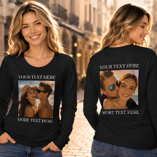 T-shirts met dubbele bedrukking, aangepaste foto e