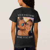 T-shirts met dubbele bedrukking, aangepaste foto e (Achterkant)