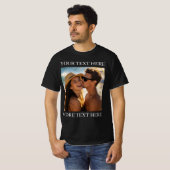 T-shirts met dubbele bedrukking, eigen foto en tek (Voorkant volledig)