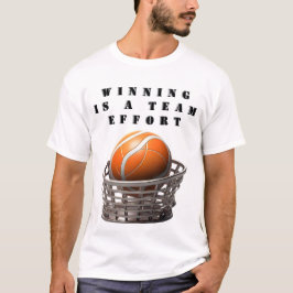 T-shirts met een ontwerp van een basketbal