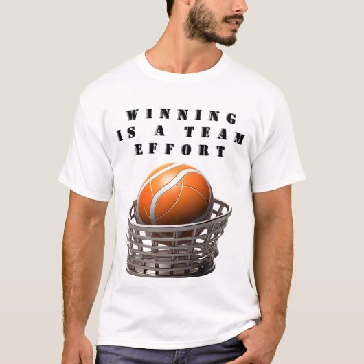 T-shirts met een ontwerp van een basketbal (Voorkant)