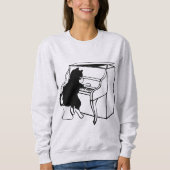 T-shirts met katten PIANO (Voorkant)