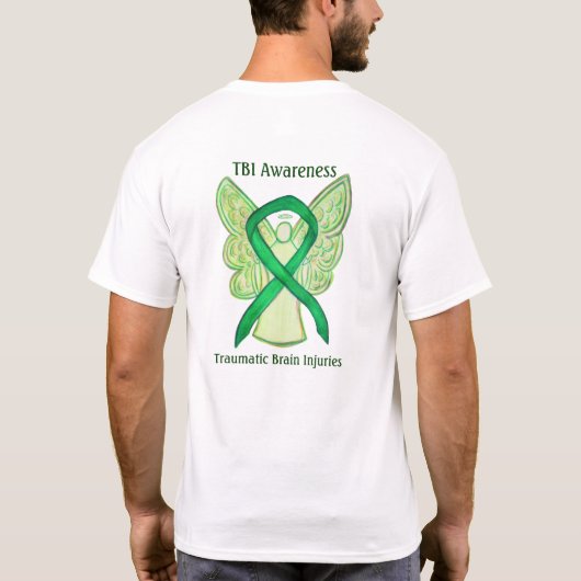 T-shirts met lint voor bewustzijn van traumatisch (Achterkant)