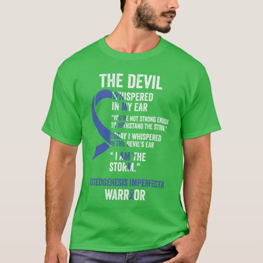 T-shirts met lint voor Osteogenesis Imperfecta bew (Voorkant)